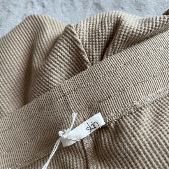 NWT Skin Leona High Rise Waffle Knit Drawstring Lounge Leggings Elm Sz 4 XL - Picture 3 of 15